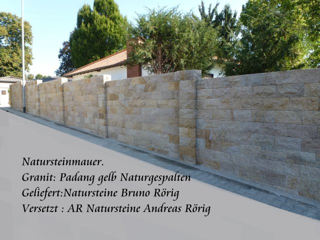 natursteinmauer granit padang gelb